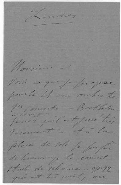 Autograph letter signed.