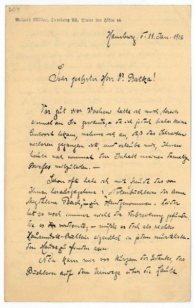 Eigenh. Brief mit U.