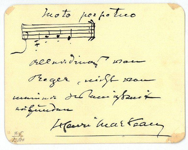 Eigenh. musikalisches Albumblatt mit U.