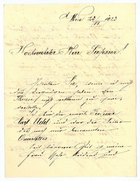 Brief mit eigenh. U.