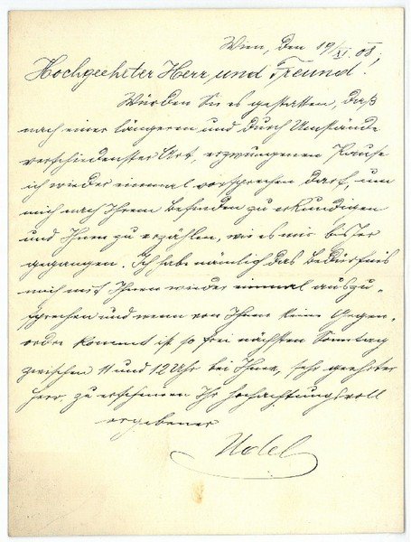 Brief mit eigenh. U.