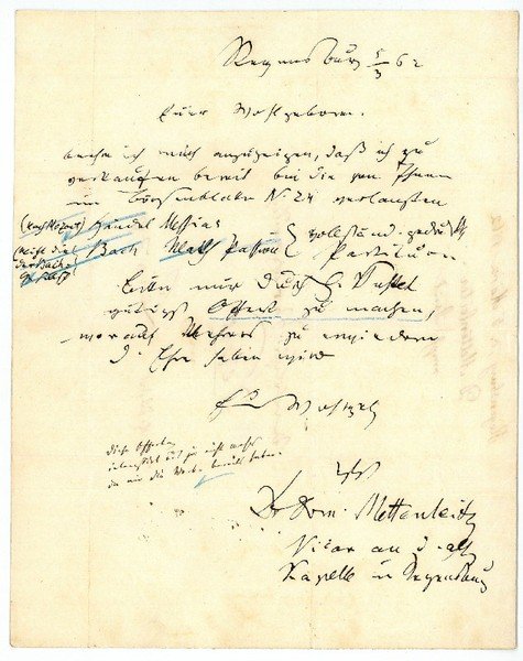 Eigenh. Brief mit U.