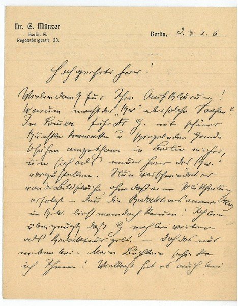 Eigenh. Brief mit U.