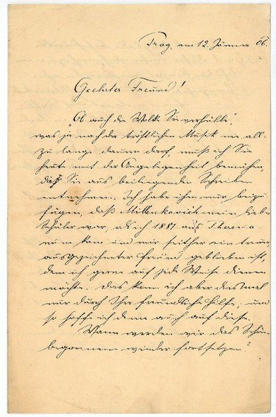 Brief mit eigenh. Schlussformel und U.