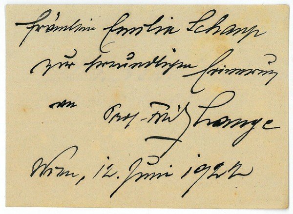 Eigenh. Widmung mit U.