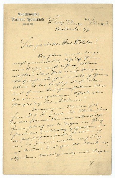 Eigenh. Brief mit U.