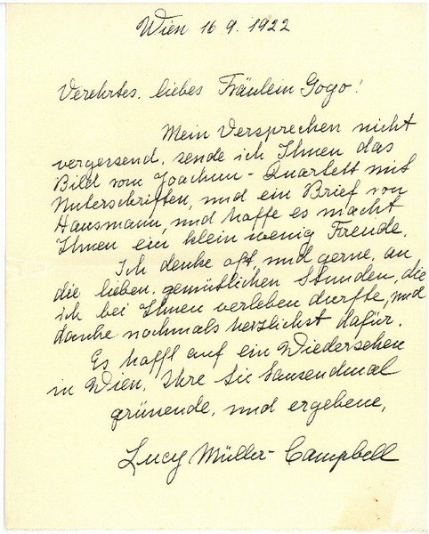 Eigenh. Brief mit U.