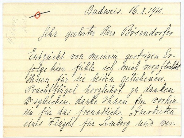 Eigenh. Brief mit U.