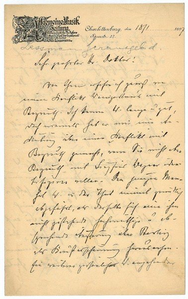 Eigenh. Brief mit U.