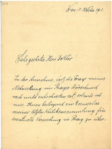 Eigenh. Brief mit U.