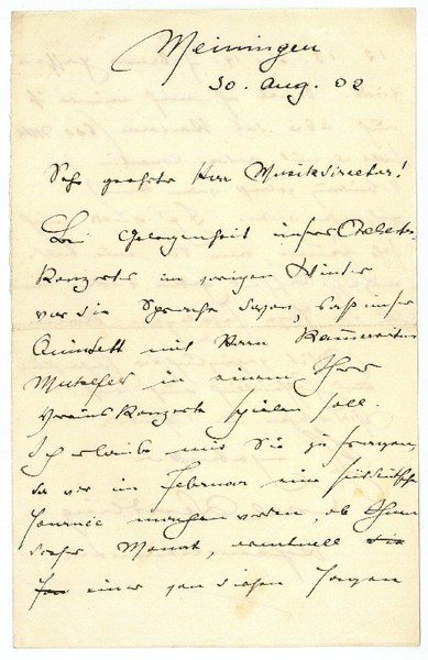 Eigenh. Brief mit U.