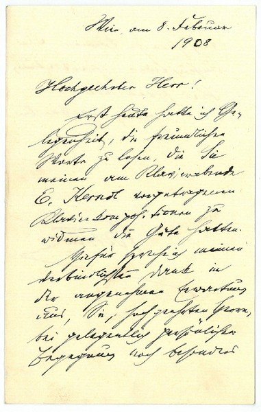 Eigenh. Brief mit U.