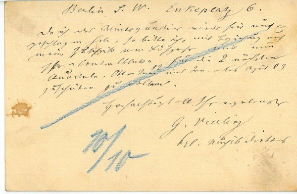 Eigenh. Postkarte mit U.