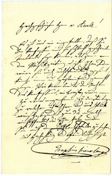 Eigenh. Brief mit U.