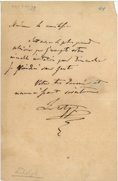 Eigenh. Brief mit U.