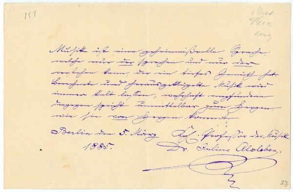 Eigenh. Albumblatt mit U.