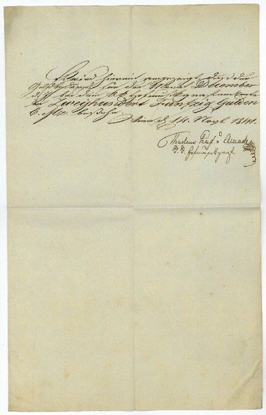 Schriftstück mit eigenh. U.