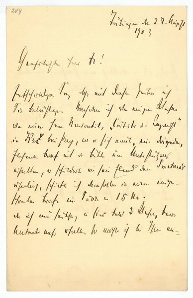 Eigenh. Brief mit U.