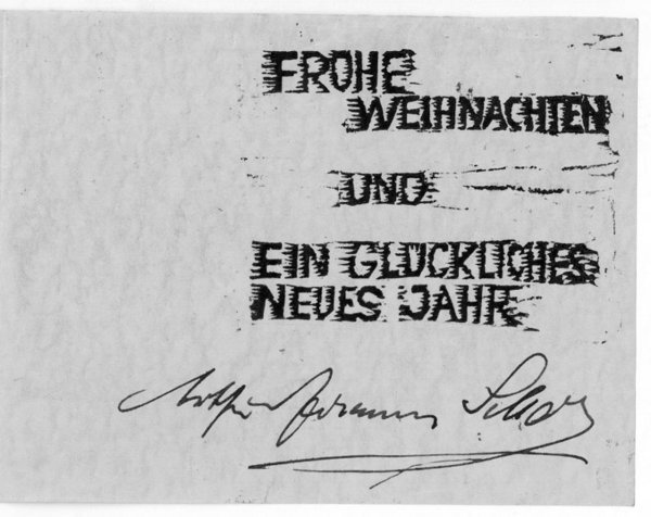 Gedruckter Glückwunsch mit U.