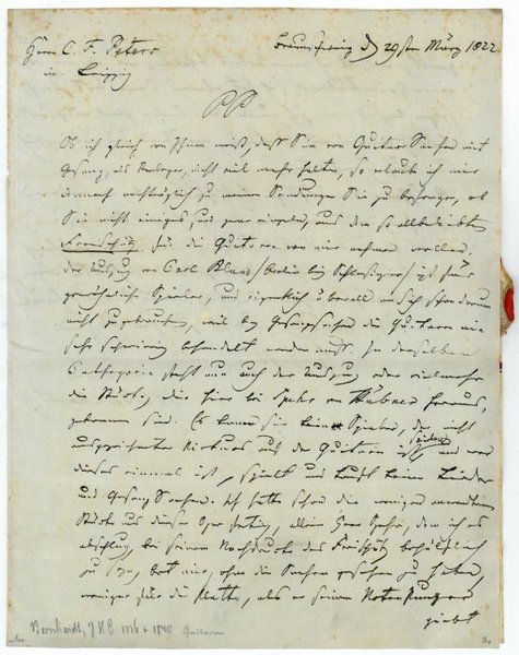 Eigenh. Brief mit U.