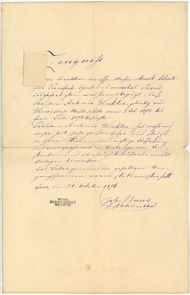 Eigenh. Bestätigung mit U.