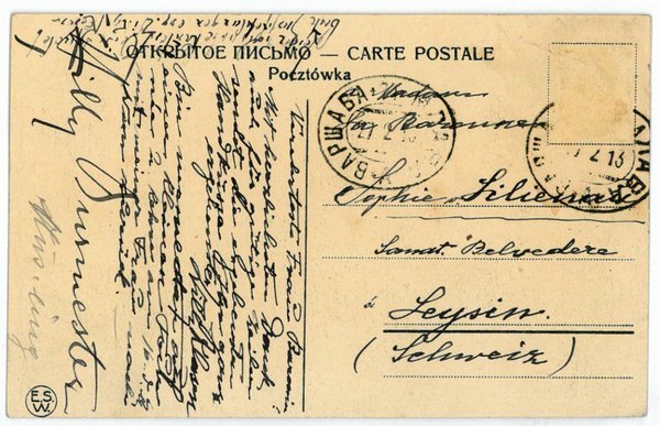 Postkarte mit eigenh. U.