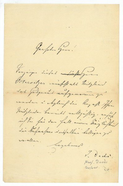 Eigenh. Brief mit U.