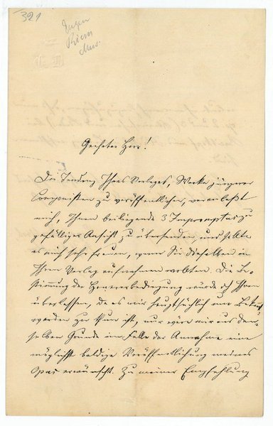 Eigenh. Brief mit U.