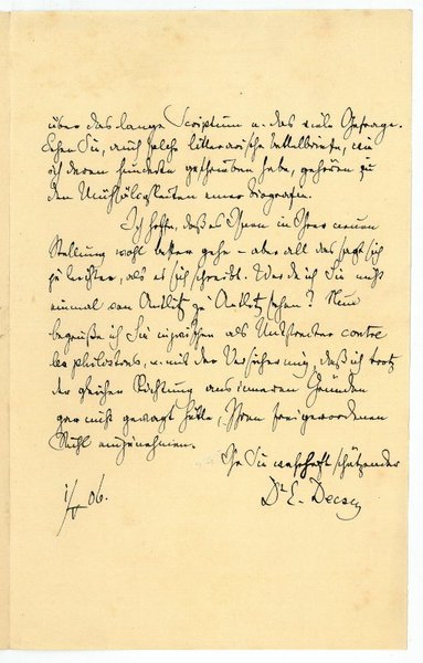 Eigenh. Brief mit U.