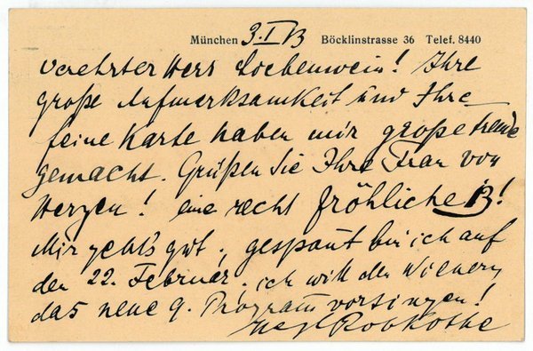 Eigenh. Postkarte mit U. ("RobKothe").