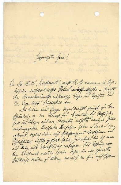 Eigenh. Brief mit U.