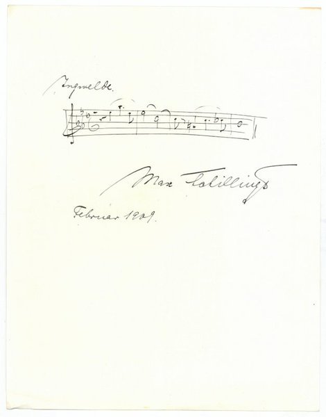 Eigenh. musikalisches Albumblatt mit U.