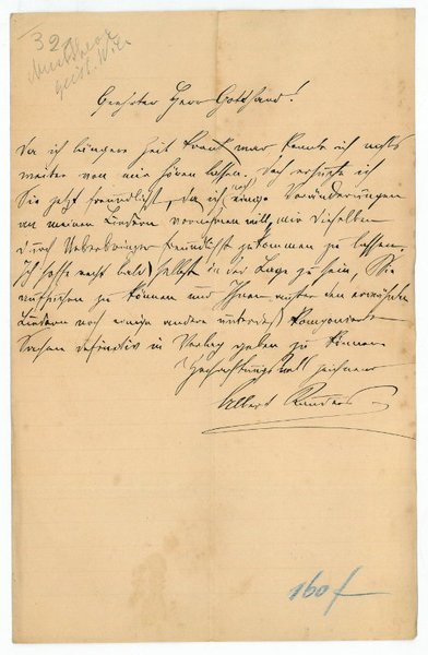 Eigenh. Brief mit U.