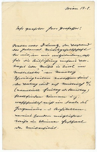 Eigenh. Brief mit U.