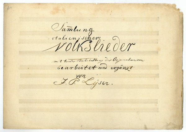 La Samaritana. Eigenh. Musikmanuskript mit Namenszug im Titel.