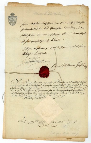 Eigenh. amtliche Bestätigung mit U.