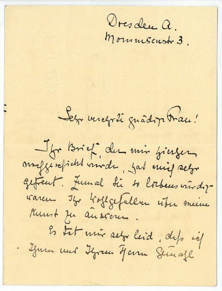 Eigenh. Brief mit U.