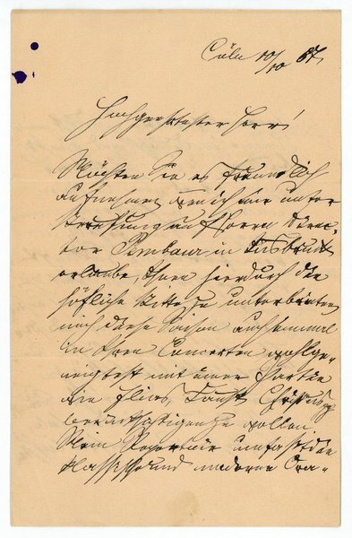 Eigenh. Brief mit U.