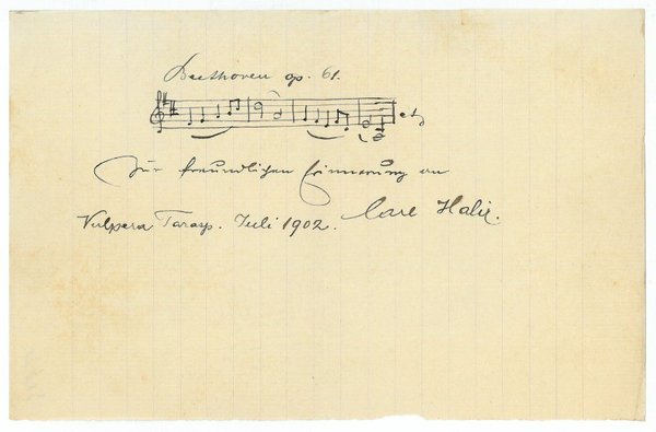 Eigenh. musikalisches Albumblatt mit U.