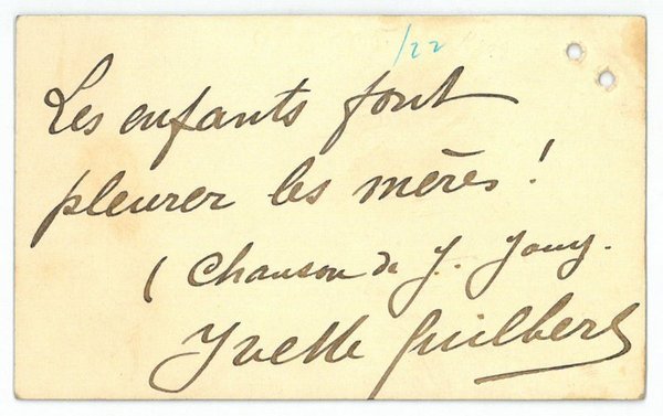 Eigenh. Albumblatt mit U.