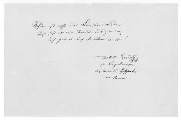 Eigenh. Albumblatt mit U.