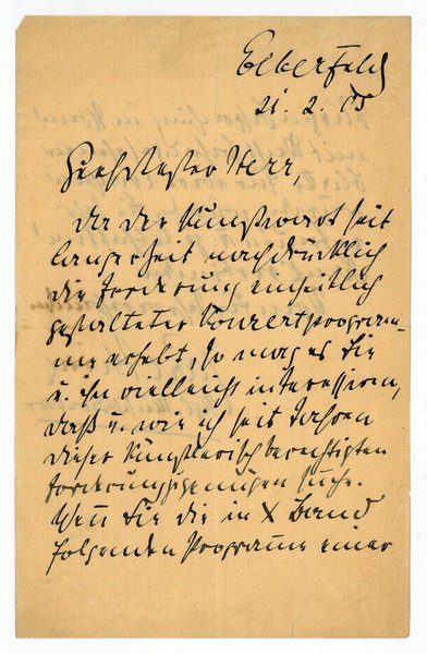 Eigenh. Brief mit U.