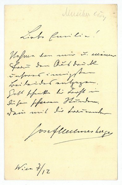 Eigenh. Brief mit U.