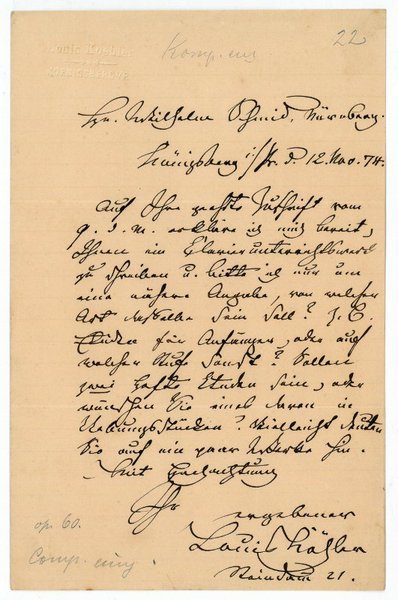 Eigenh. Brief mit U.