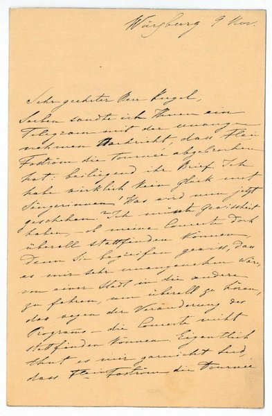 Eigenh. Brief mit U.