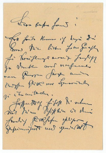 Eigenh. Brief mit U.