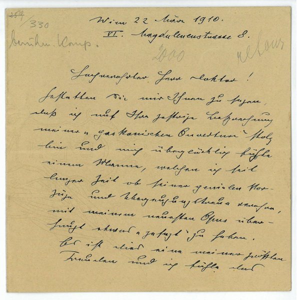 Eigenh. Brief mit U.