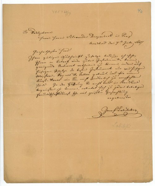 Eigenh. Brief mit U.