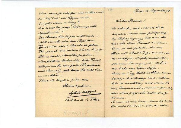 Eigenh. Brief mit U.