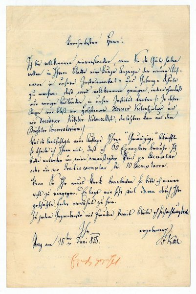 Eigenh. Brief mit U.